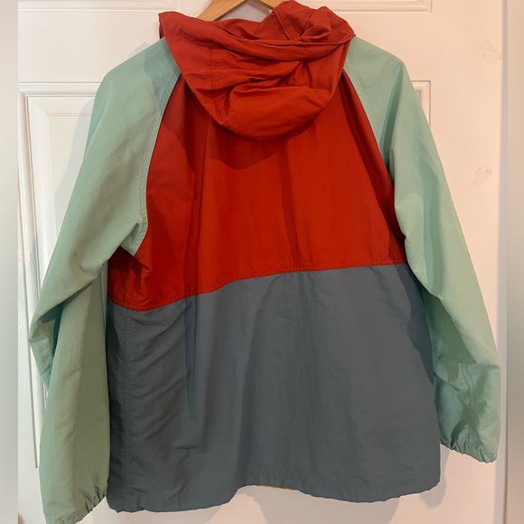 LL Bean Mountain Classic Anorak wind breaker retro color block medium hood - Picture 7 of 10